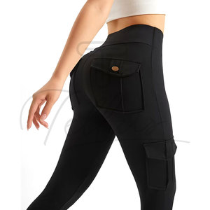 Nouveau design tendance, respirant, confortable, leggings de sport pour femmes, taille haute élastique, anti-transpiration, couleur unie, longueur intégrale, effet push-up - Product Image 3