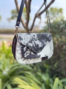 Bolso de Mano de Cuero Auténtico de Vaca, Bolso Bandolera Cruzado, Elegante y Popular, Bolso Bandolera de Piel con Pelo para Mujer - Product Image 2