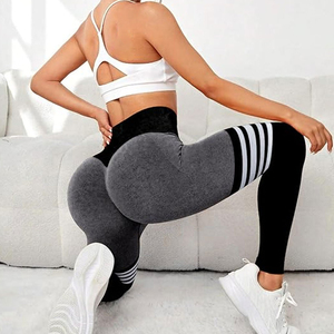 Legging de sport sans couture pour femme, taille élastique, effet push-up fessier, tie-dye, pour yoga, impression par sublimation, service OEM - Product Image 2