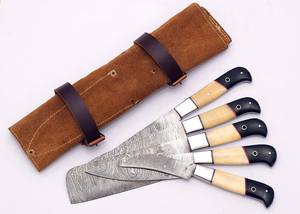 Ensemble de couteaux de chef professionnels légers en acier Damas sur mesure, manche intégral en bois de Pakka, pour la découpe quotidienne et la cuisine, cadeaux OEM/ODM - Product Image 6
