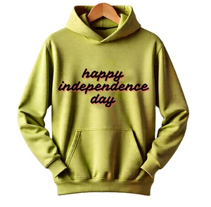 เสื้อฮู้ดผู้ชายสีเขียวมะกอก พิมพ์ลายดาวตามสั่ง ผ้าฝ้าย สวมใส่สบายๆ สำหรับฤดูใบไม้ร่วง ทรงปกติ มีกระเป๋าด้านหน้า - Product Image 5