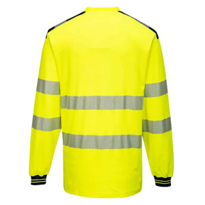 Camisetas de Seguridad con Cinta Reflectante de Diseño OEM, Ropa de Trabajo 100% Algodón, Camisetas de Seguridad Reflectantes de Manga Larga - Product Image 2