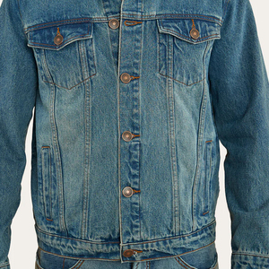 Chaqueta Vaquera Extra Grande de Primera Calidad, Lavado Vintage, Tela de Algodón, Moda Urbana, Producción OEM ODM - Product Image 6