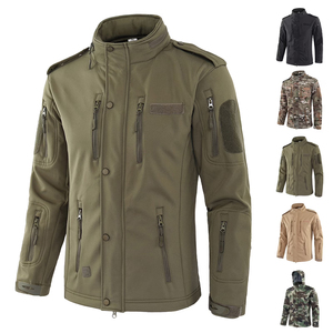 Chaquetas Softshell para Hombre al por Mayor, Estilo Urbano, Manga Larga, Cuello Alto, Cierre de Cremallera, Resistentes al Viento, para Exteriores - Product Image 1