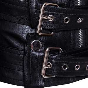Autumn Winter Men's Casual Zipper PU <b>Leather</b> Slim <b>Long</b> Sleeve Fashion Motorcycle <b>Jacket</b> with Front Logo - Product Image 4