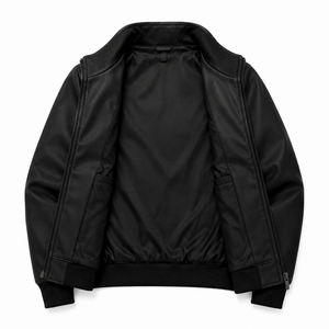 Dawnray <b>Men's</b> Yellow Black Color Blocking Varsity <b>Jacket</b> Full-Zip Stand Collar Sporty Style Autumn Windproof <b>Lightweight</b> - Product Image 6