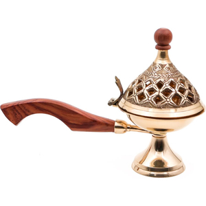 Amazing Handmade Brass Incense <b>Burner</b> With Star Cutouts Traditional Indian Dhoop Dani <b>For</b> Aromatic Use Home Decor - Product Image 5