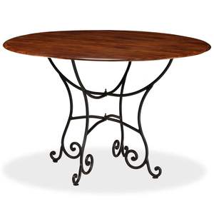 Mesa de Comedor de Madera de Acacia Sólida de Durabilidad Media con Acabado Color Miel, Duradera y Elegante - Product Image 1