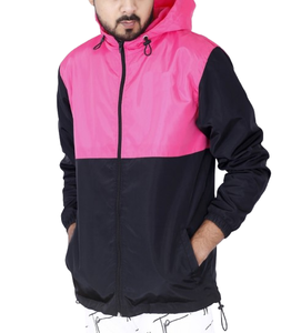 Custom New Arrival Loose Fit <b>Waterproof</b> Breathable Hooded Stand Collar <b>Thin</b> Patchwork Oversize Windbreaker <b>Jacket</b> for Couple - Product Image 1