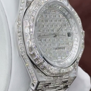 Reloj de Alta Calidad Personalizado con Diamantes Cultivados en Laboratorio, Estilo Hip Hop, Regalo para Hombre - Product Image 5