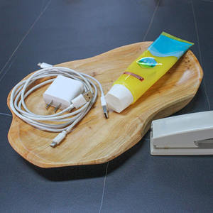 ชามไม้มะม่วงขนาดใหญ่ที่มีไฟเผาที่ทำด้วยมือสำหรับใช้ในฟาร์มสมัยใหม่ขอบหยักสำหรับตกแต่งโต๊ะอาหารค่ำ - Product Image 5