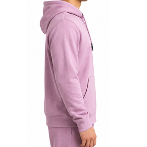 Sudadera con Capucha y Cremallera Completa para Hombre, 100% Algodón, Personalizable, Estilo Urbano, Ecológica, Venta al Por Mayor, OEM ODM - Product Image 2