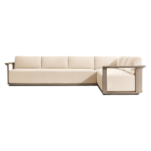 Ensemble de canapés d'extérieur de luxe The Langham, canapé sectionnel en bois d'acajou, mobilier de salon contemporain pour patio, villa, complexe hôtelier - Product Image 5