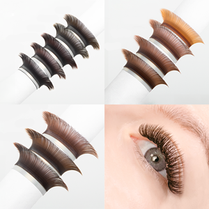 ถาดขนตาปลอม Charmlash สำหรับขายส่ง ขนตาปลอมแบบ LJ Curl สีน้ำตาล ขนตาปลอมแบบไฮบริด ขนตาปลอมแบบธรรมชาติ - Product Image 1