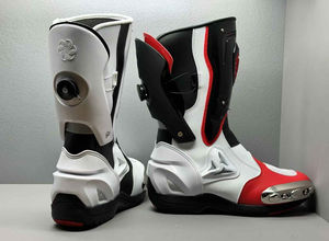 Bottes de moto respirantes et imperméables de qualité supérieure, service OEM, faible MOQ, semelle en caoutchouc, fermeture éclair, hauteur genou - Product Image 4