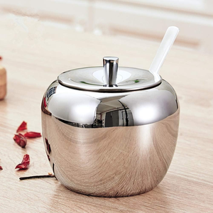 Food Grade Stainless Steel Sugar Bowl Best Selling Sale Tabletop Sugar <b>Container</b> with Lid Spoon - Product Image 6