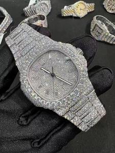 Reloj Mecánico Personalizado para Hombre con Diamantes Moissanite VVS, Hecho a Mano, Precio al por Mayor - Product Image 4