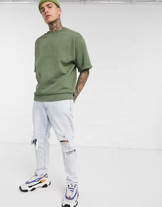 Mens Knitted T Shirt Short Sleeve O-Neck Regular Fit <b>Elastic</b> Eco-Friendly Quick Dry Breathable Casual Color 20+ New Design - Product Image 4