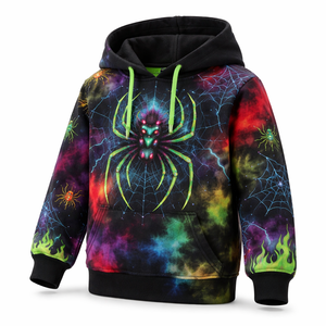 Sweat à capuche personnalisé imprimé araignée coloré pour garçons - Respirant 100% coton - Fournisseur OEM et fabricant direct d'usine - Product Image 3