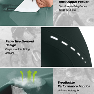 กางเกงปั่นจักรยานแบบสั้นบุฟองน้ำคุณภาพสูง พิมพ์โลโก้ตามสั่ง สำหรับผู้ชาย ไซส์ใหญ่ สีสันตามสั่ง แห้งเร็ว - Product Image 5