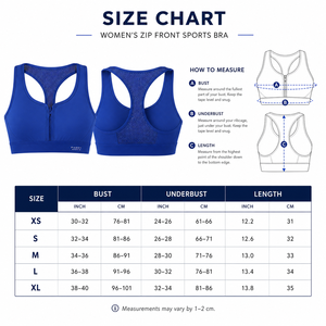 High Impact Front Zipper Sports <b>Bra</b> for Women Breathable Mesh Racerback Yoga Fitness <b>Bra</b> Padded Push Up Athletic Gym Underwear - Product Image 6