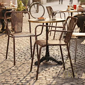 All-Weather Stackable <b>Metal</b> <b>Chairs</b> for Cafe Event & <b>Outdoor</b> <b>Chairs</b> for Wedding Parties <b>Metal</b> All Weather Industrial <b>Chair</b> - Product Image 1
