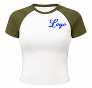 Ensemble de t-shirt et short raglan personnalisé pour femmes |   Ensemble sportif deux pièces |   Vêtements en tricot respirant en spandex/coton |   Solide |   Été - Product Image 2
