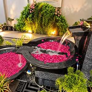 Nouvelle Arrivée Fontaine d'eau cascade multi-niveaux de luxe en FRP pour extérieur, jardin, cour, aménagement paysager, cloison décorative, séparateur de pièce, nouveauté - Product Image 5