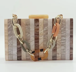 Pochette en résine très demandée Sac de soirée élégant pour femmes Sac à main de luxe - Product Image 1