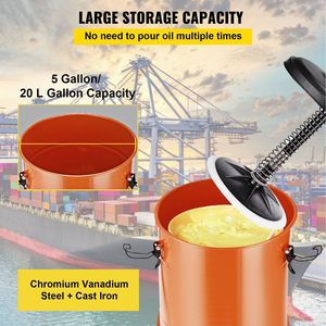 Portatile 20L elettrico pompa del grasso Set 5 galloni ad aria con 20FT ad alta pressione tubo idraulico parti pneumatiche - Product Image 3