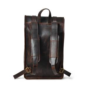 Classic Leather <b>Roll</b> Top <b>Backpack</b> Genuine Cowhide Travel Rucksack Mens Laptop Bag Heritage Quality Supply LTBP-0133 - Product Image 6