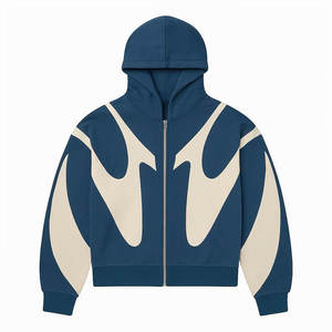 Sweat à capuche rétro délavé à l'acide de qualité supérieure, coupe oversize, en coton épais, demi-zip avec capuche intégrale, style streetwear, fournisseur OEM - Product Image 5