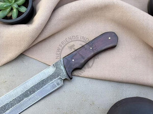 Couteau Viking Seax en acier à haute teneur en carbone forgé à la main, lame de 9,5 pouces, manche en bois, ambidextre, couteau médiéval de collection - Product Image 6