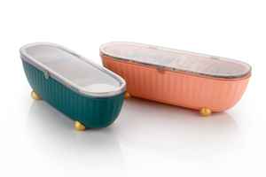 Caja organizadora transparente de estilo sublimable con juego de cucharas, botella de condimentos para cocina, caja de condimentos montada en la pared, caja de almacenamiento - Product Image 4