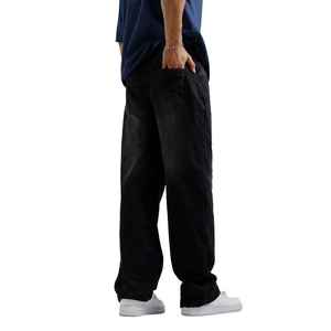 Jeans amples et larges pour hommes, style streetwear, en coton, vintage, délavés, pour hommes, jeans baggy, noirs, bleus, délavés - Product Image 4