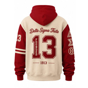 Sudadera con Capucha Personalizada con Letras Griegas para Mujer, Sudadera Holgada para Hermandades Universitarias, Ropa Deportiva Universitaria al por Mayor - Product Image 2