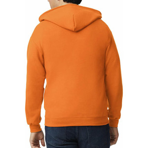 Sweat-shirt à capuche zippé vert lime pour homme, coupe classique, décontracté, en molleton de coton, idéal pour l'automne - Product Image 5