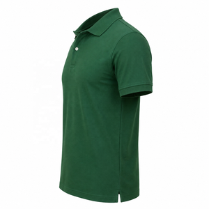 Polo personnalisé pour homme en coton piqué vert 100% - Manches courtes - Polo de golf - OEM ODM - Marque privée - Polo décontracté - Product Image 2