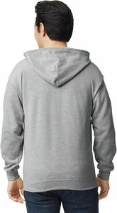 Sweat-shirt à capuche zippé violet pour homme, couleur unie, décontracté, en molleton, coupe classique, streetwear d'automne - Product Image 6