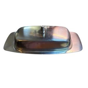 Beurrier créatif en acier inoxydable avec couvercle et poignée en bois, boîte à beurre en métal avec couvercle pour la maison et l'hôtellerie, en promotion - Product Image 4