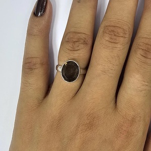 Natural Smokey Topaz <b>Ring</b> 925 Sterling Silver Handmade <b>Fine</b> Jewelry Women's Statement <b>Ring</b> - Product Image 4