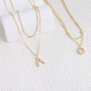 Collar de Doble Capa con 26 Letras de Alta Gama, Moda Popular para Europa y América, Cadena para Suéter de Nicho Transfronterizo - Product Image 2