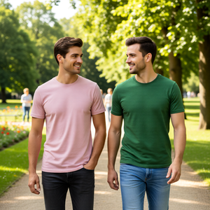 Premium Men's Casual 100% Cotton <b>T</b>-<b>Shirt</b> 210gsm Summer Jersey O-Neck Washed Print Eco-Friendly Quick Dry Breathable Regular Fit - Product Image 1