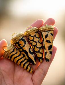 Natural Raw Buffalo Ox Horn Eco-Friendly Handmade Pendant Christmas New Wedding Engagement Anniversary Gift Indian Artisan - Product Image 2