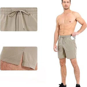 Pantalones Cortos de Forro Polar Personalizados para Hombre con Cintura Ajustable y Bolsillos, Suaves, Transpirables, para Gimnasio y Uso Casual, Diseño Liso - Product Image 6