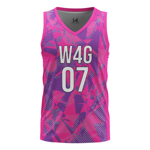 Maillot de basketball personnalisé sublimé sans manches, col en V, réversible, séchage rapide, respirant, fournisseur d'uniformes sportifs en gros pour équipes - Product Image 2
