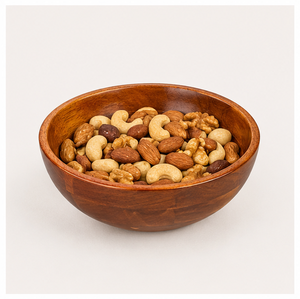 Eco-Friendly Sustainable Handcrafted Solid Acacia Wood Salad Serving Bowl Set Durable Natural Round Fruit Snack Mixing Bowls - Product Image 4