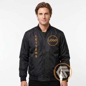 Veste universitaire d'automne matelassée brodée en satin, de haute qualité, sur mesure, pour hommes Alpha |   Veste universitaire Phi - Product Image 2