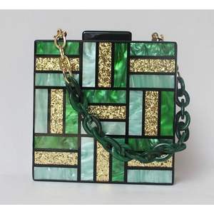 Pochette en résine de mode féminine haut de gamme pour les fêtes de mariage, accessoire décoratif - Product Image 4