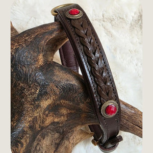 Premium Handmade Leather <b>Braided</b> Dogs pet Collars featuring durable <b>braided</b> leather and elegant craftsmanship in wholesale rate - Product Image 4